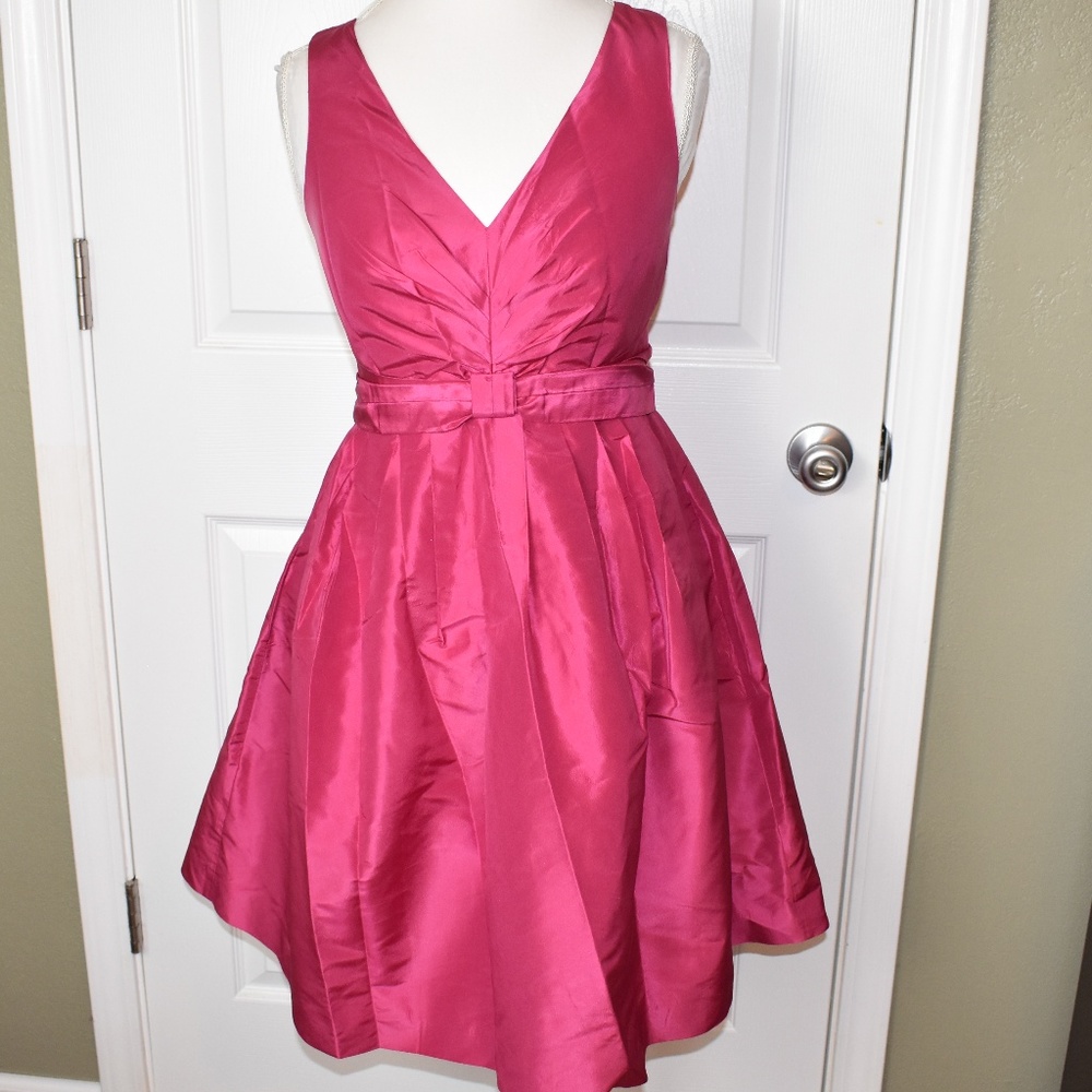 Banana Republic Mad Men Dress 4 Pink Silk
